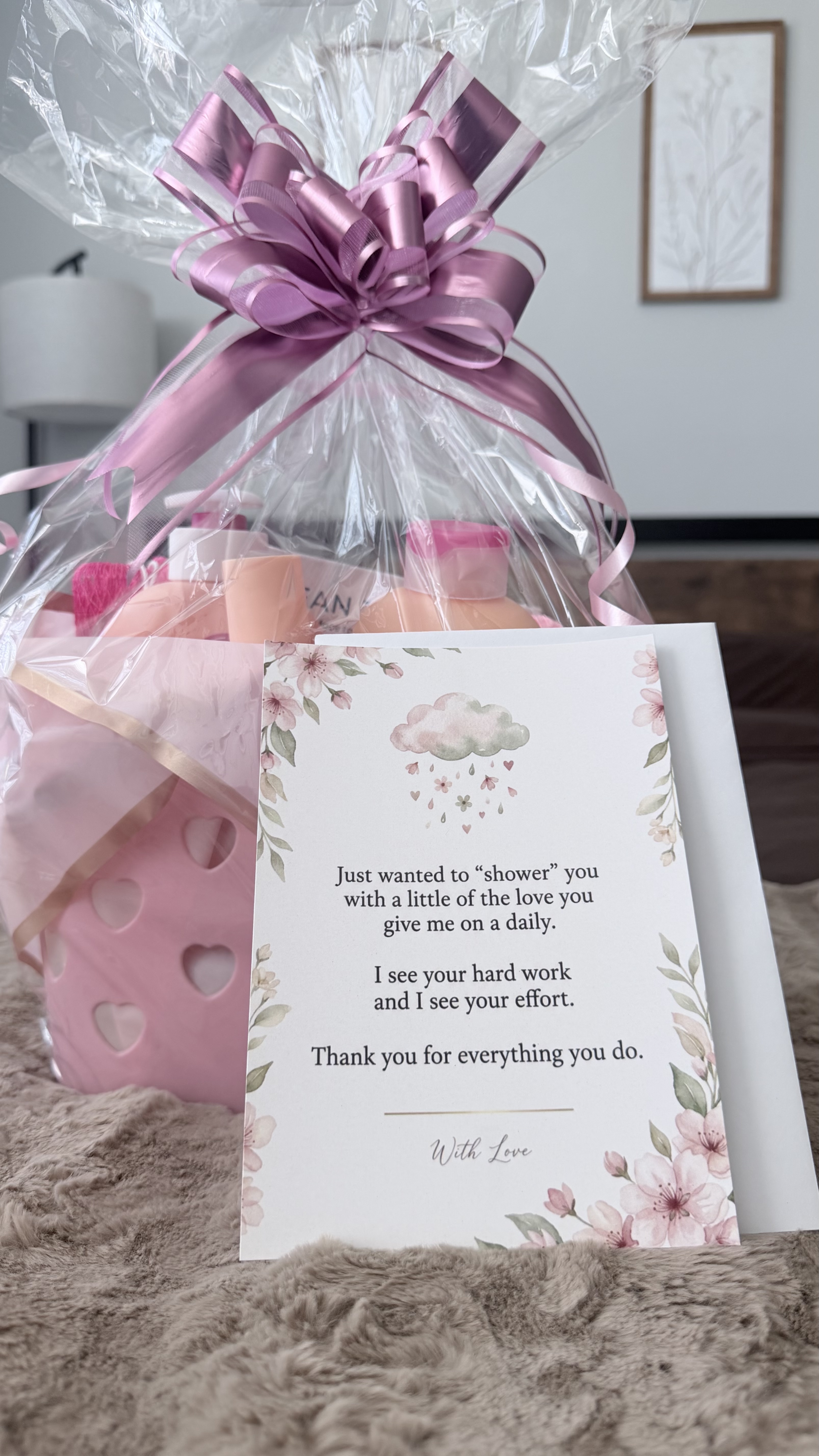 Showers of Love Caddy with card